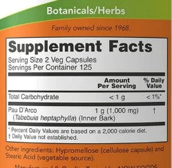 Pau D' Arco 500mg 250VegCaps by Now