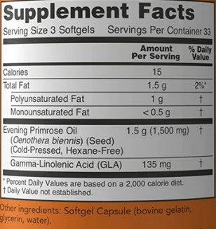 Evening Primrose Oil 500mg 100sg by Now