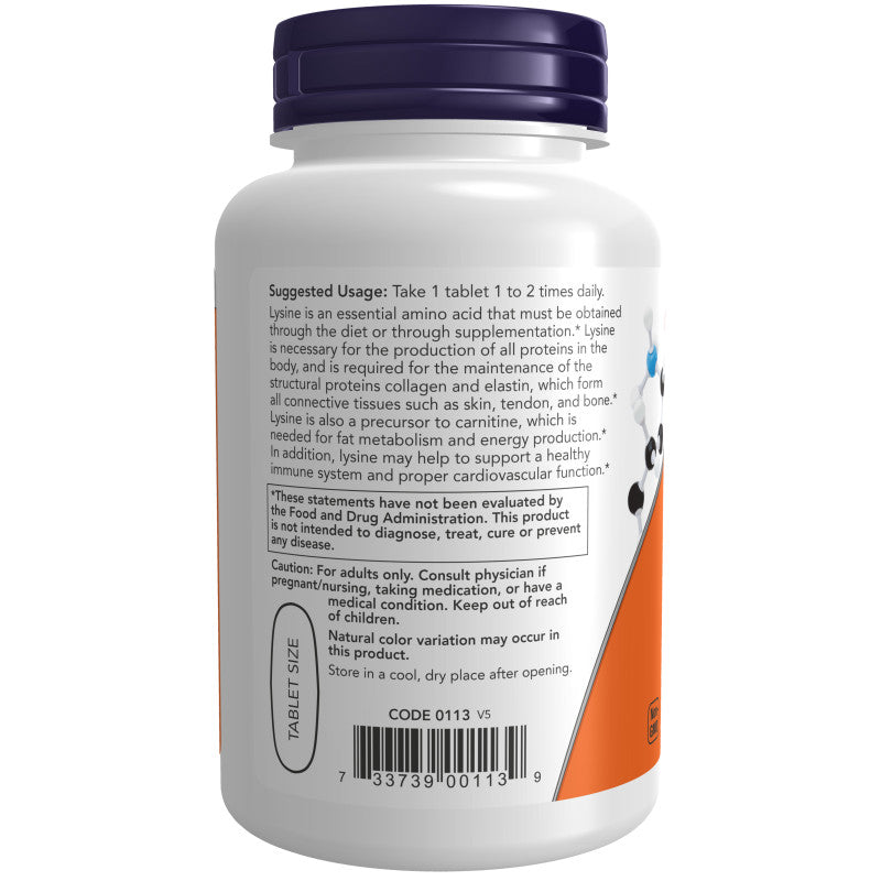 L-Lysine 1,000mg 100tabs by Now