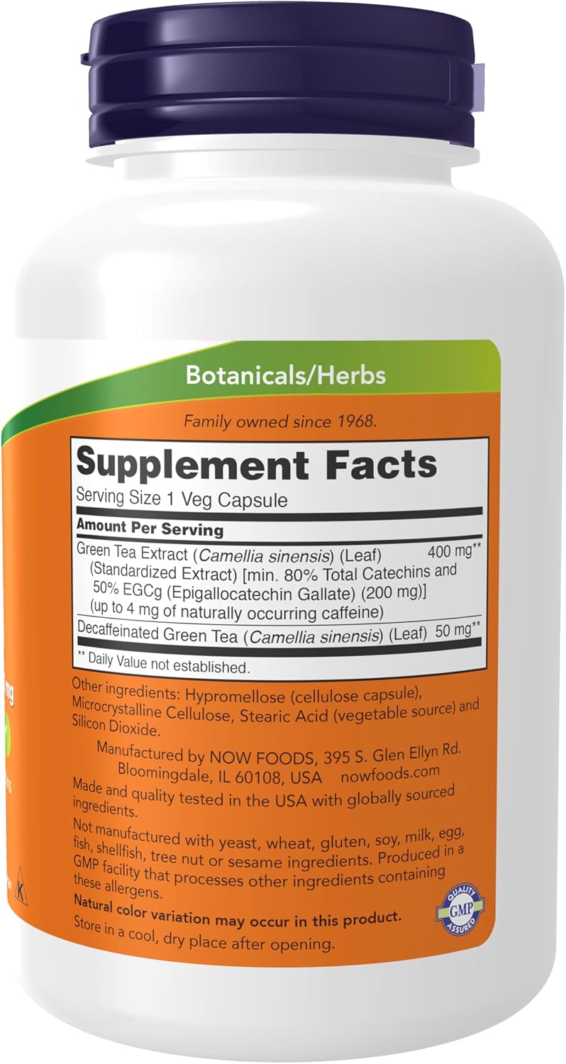 EGCg Green Tea Extract 400mg 180VegCaps by Now