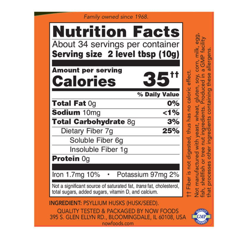 Psyllium Husks Whole 12oz by Now