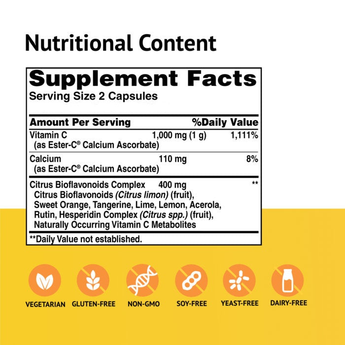 Ester-C with Bioflavonoids 500mg 240caps by American Health