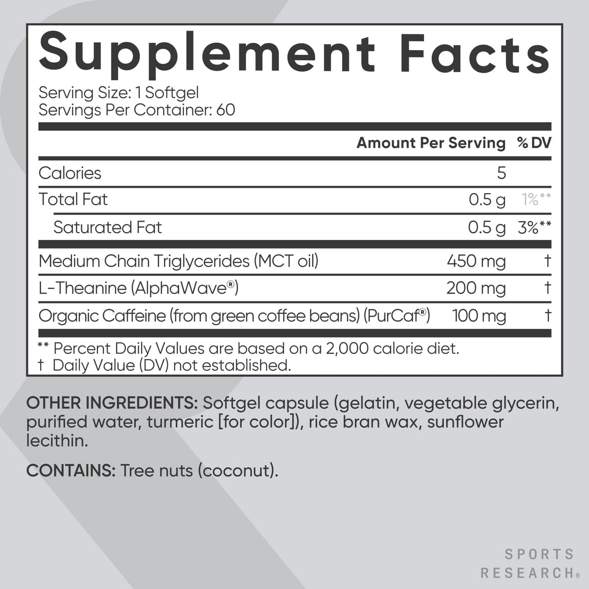L-Theanine & Caffeine 60sg by Sports Research