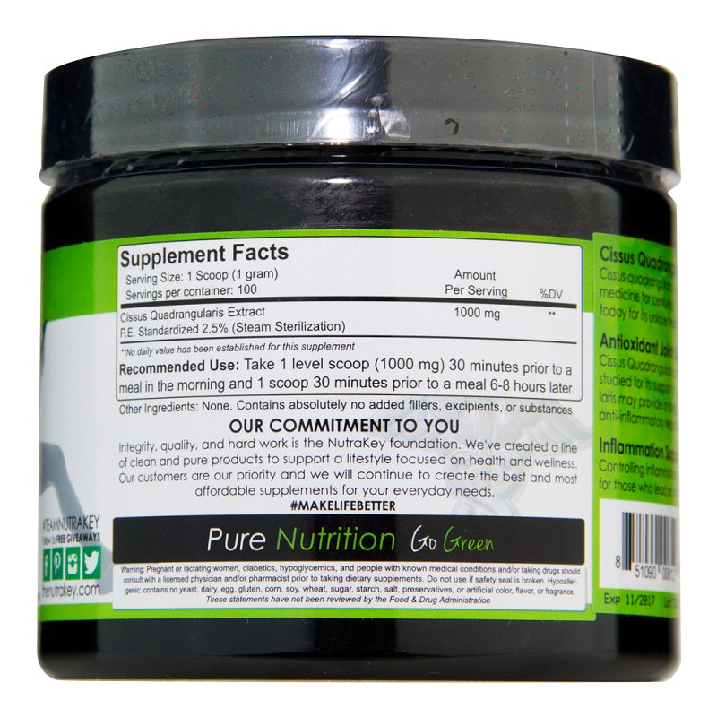 Cissus Quadrangularis Powder 100g by Nutrakey