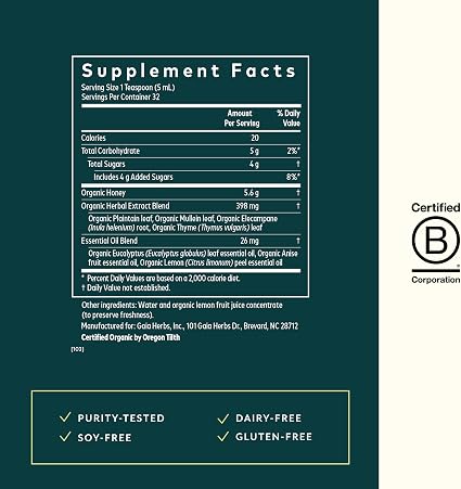 Bronchial Wellnes Syrup by Gaia Herbs