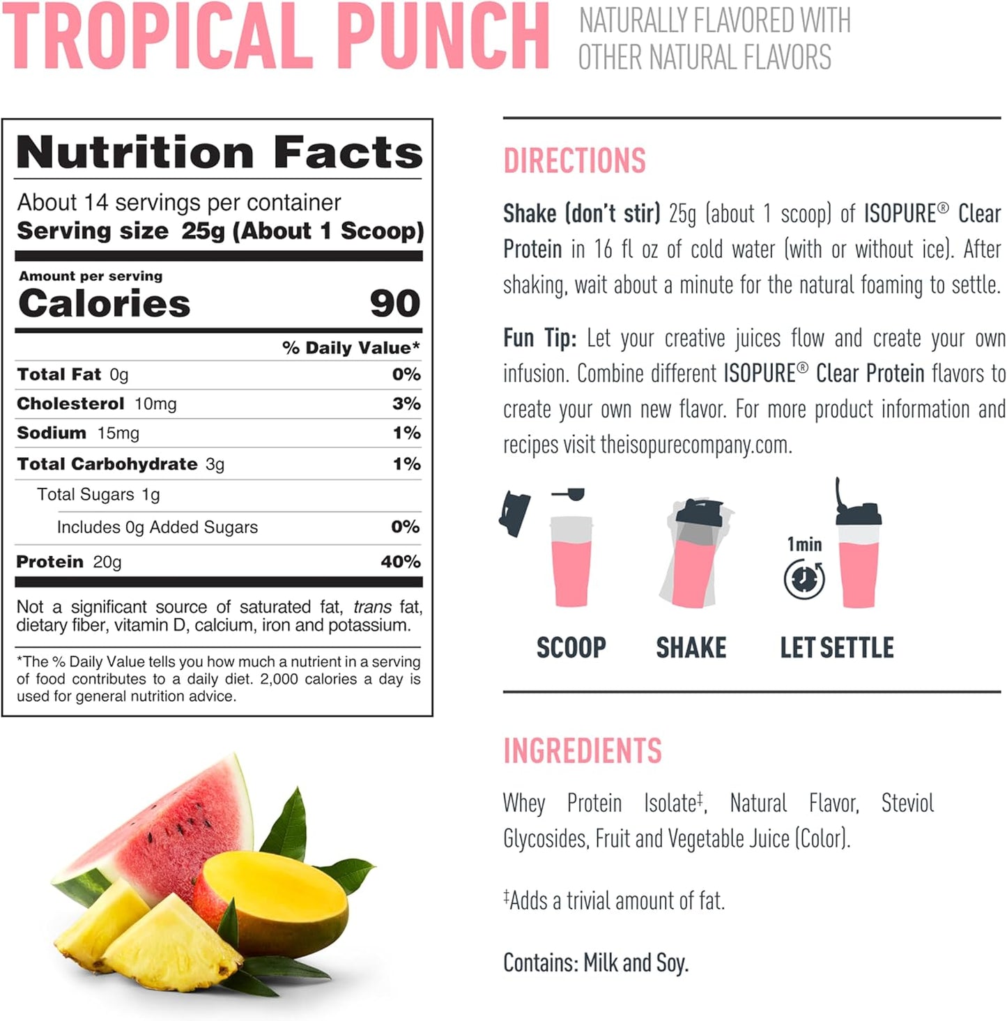 Isopure Infusions Tropical Punch by Nature's Best