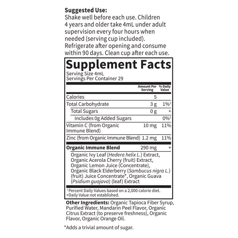 Kids Cough & Mucus Immune Syrup by Garden of Life