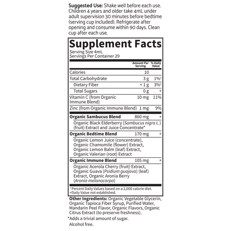 Kids Elderberry Sleep Immune Syrup by Garden of Life
