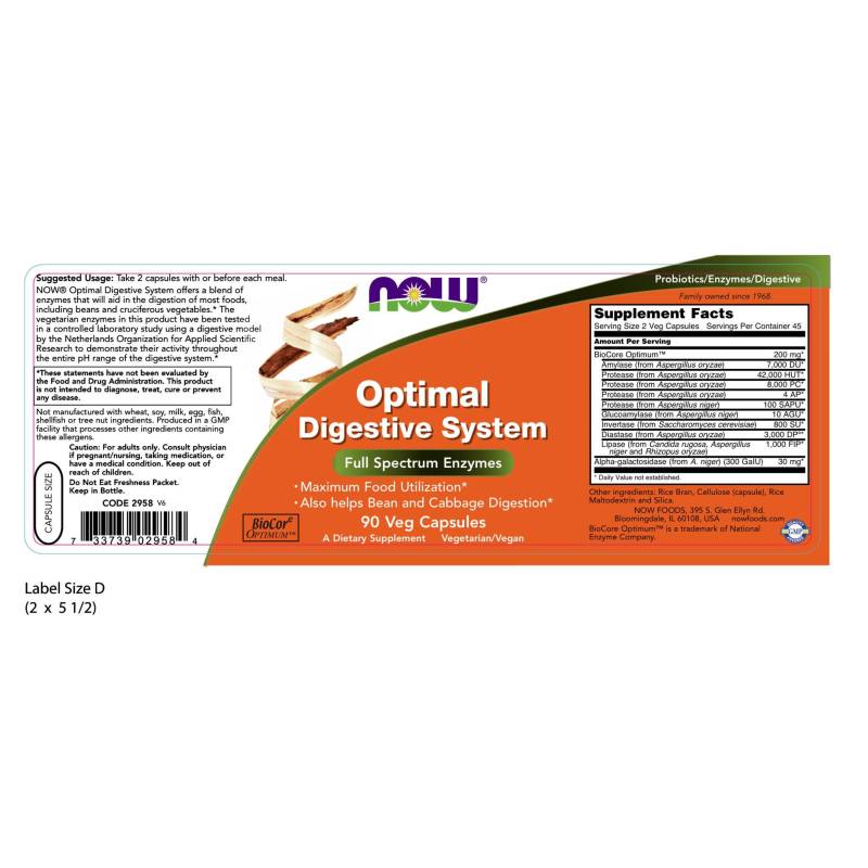 Optimal Digestive System 90VegCaps by Now