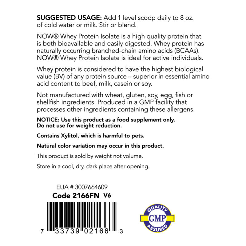 Whey Protein Isolate Chocolate 5lb by Now