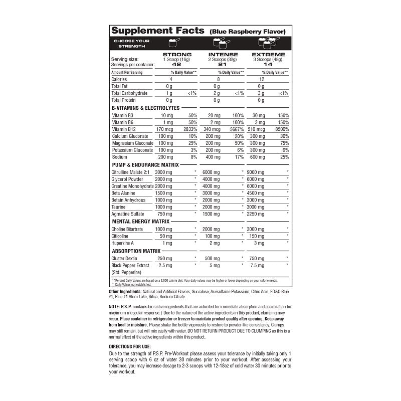 P.S.P. Blue Raspberry by Metabolic Nutrition