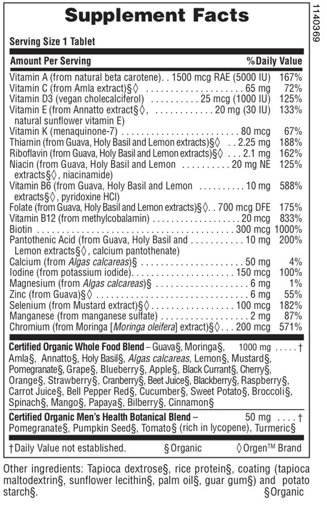 Source of Life Garden Men's OD Multi 30tabs by NaturesPlus