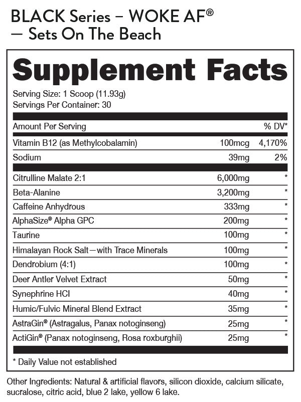 Woke AF Black Sets on the Beach by DAS Labs