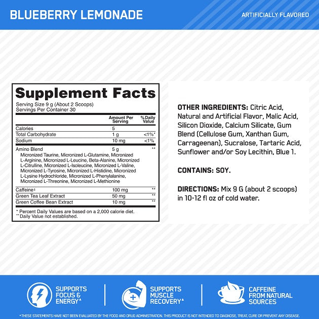 Amino Energy Blueberry Lemonade 30svg by Optimum Nutrition