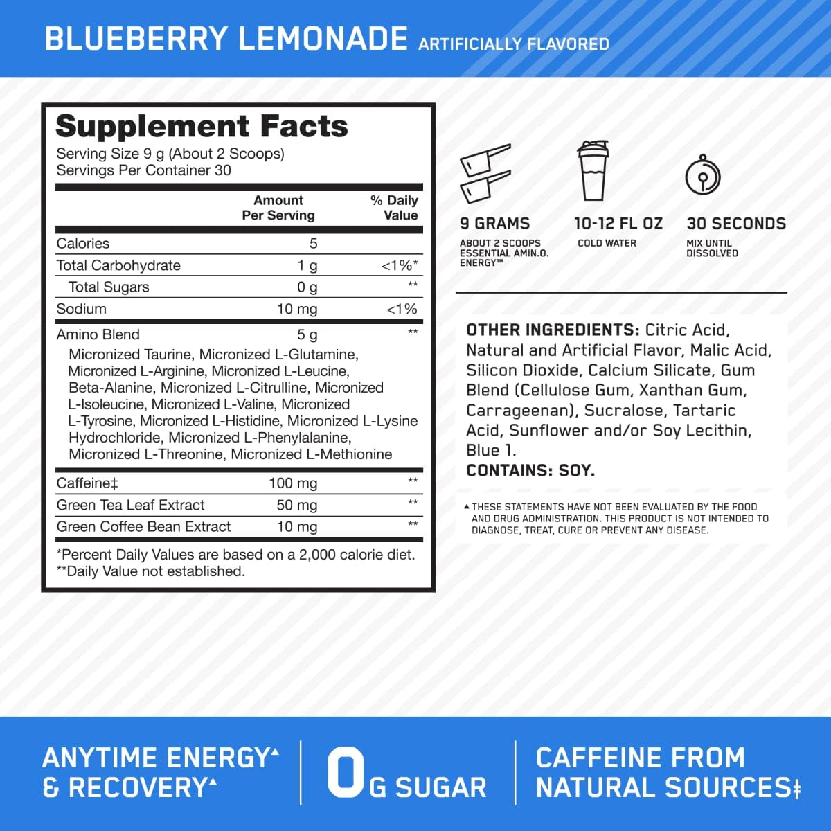 Amino Energy Blueberry Lemonade by Optimum Nutrition