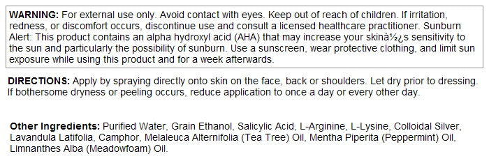 Salicylic Acid Spray by Life-flo