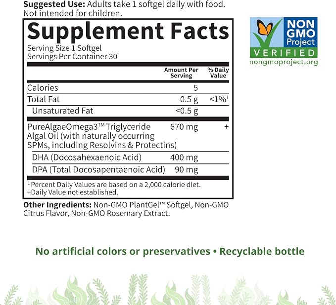 Vegan DHA Softgels by Garden of Life