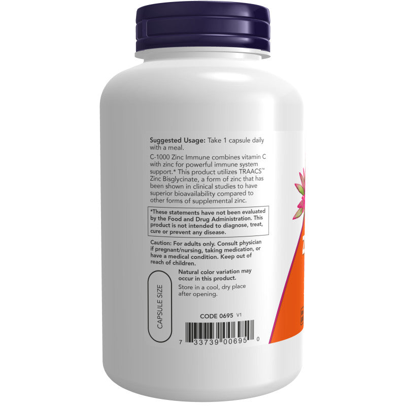 C-1000 Zinc Immune 180VegCaps by Now