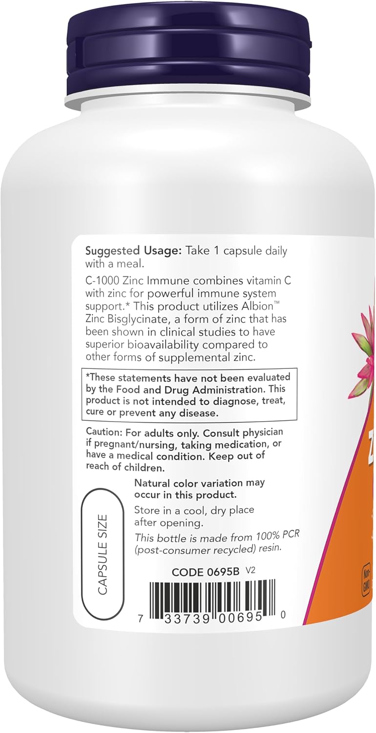 C-1000 Zinc Immune 180VegCaps by Now