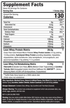 Lean Whey Chocolate Peanut Butter by MuscleSport