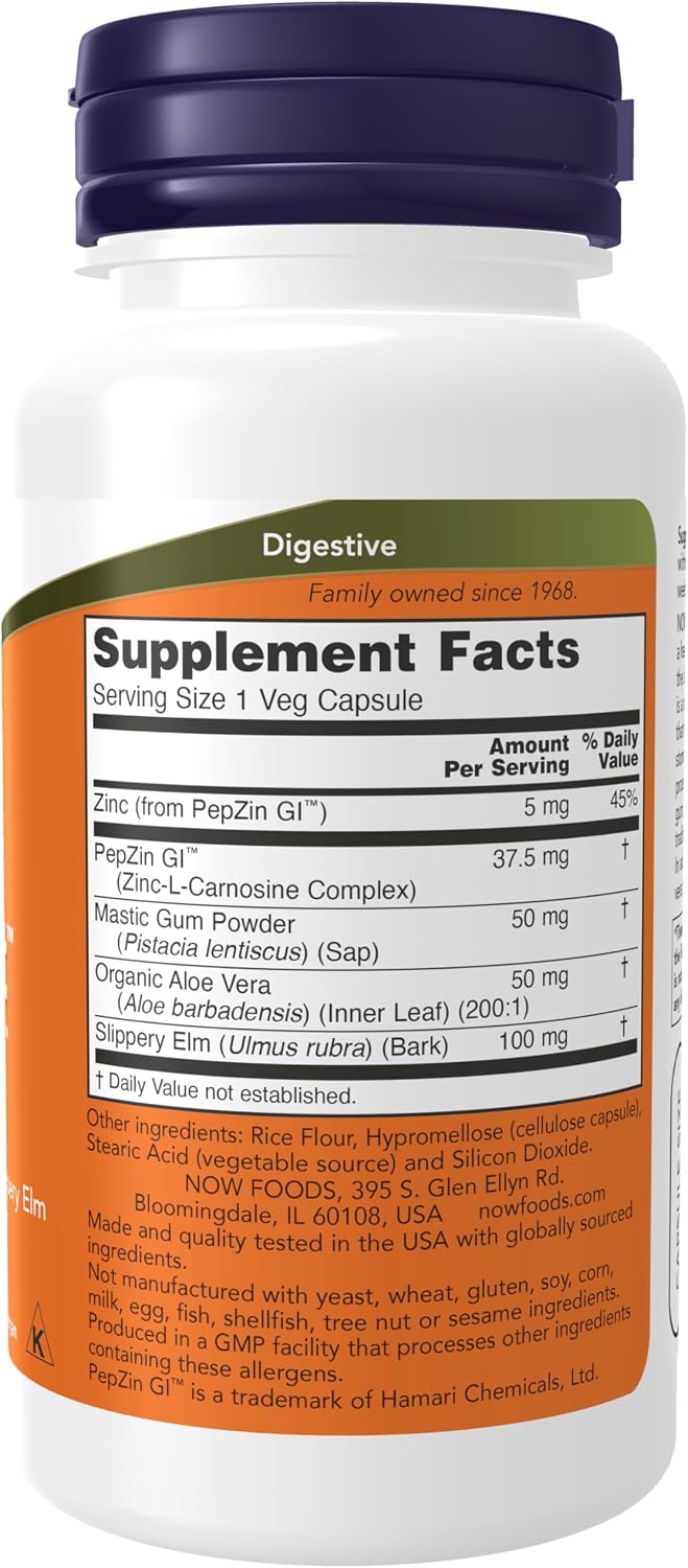 Gastro Comfort with PepZin GI Veg Capsules by Now