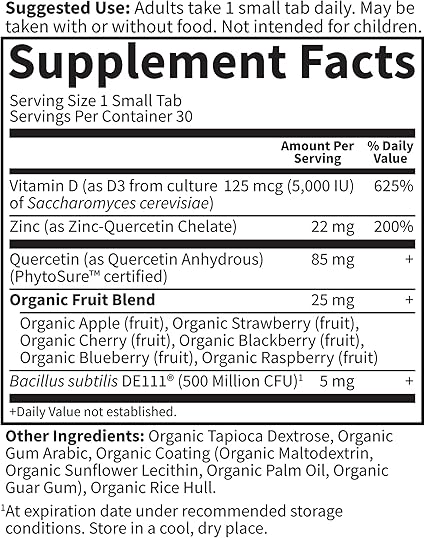 Vitamin D3 & Zinc Immune Support by Garden of Life