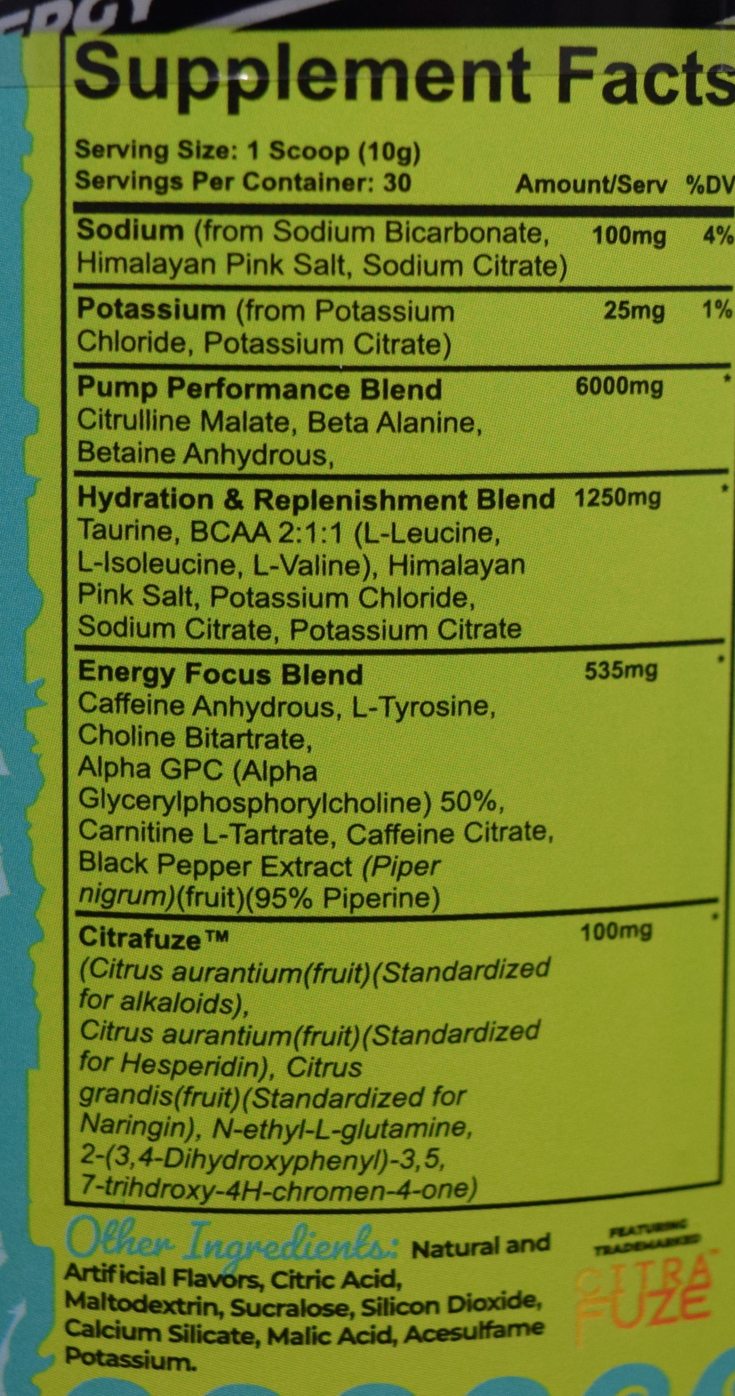 Raze Preworkout Baja Lime 30 svg