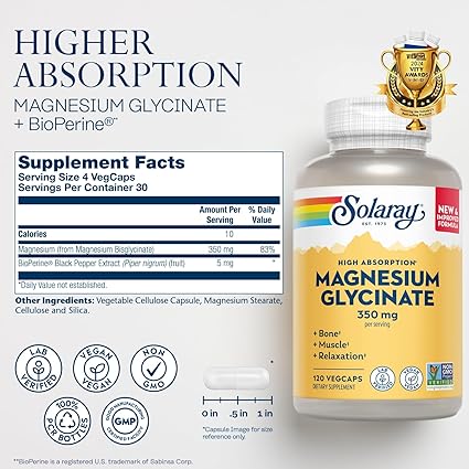 Magnesium Glycinate Capsules by Solaray