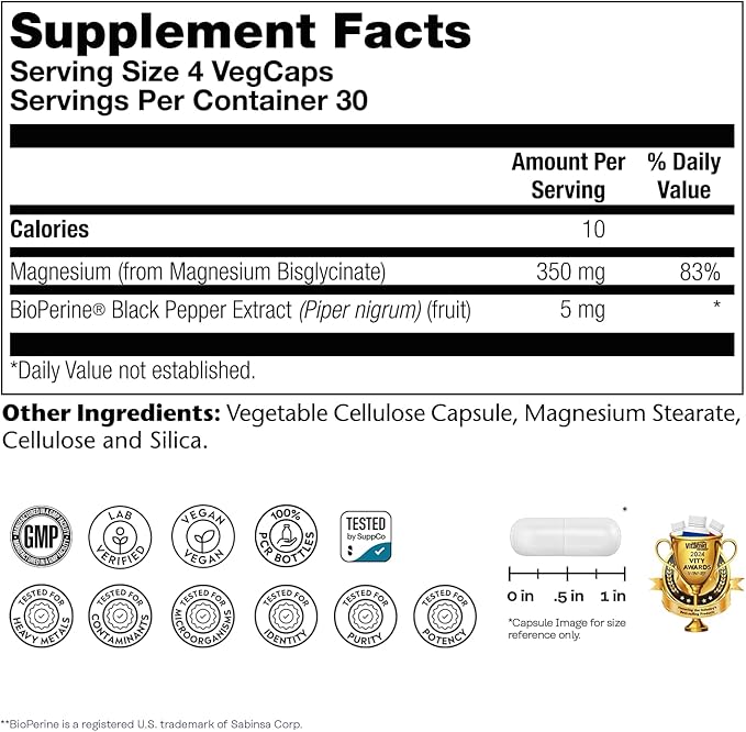 Magnesium Glycinate Capsules by Solaray