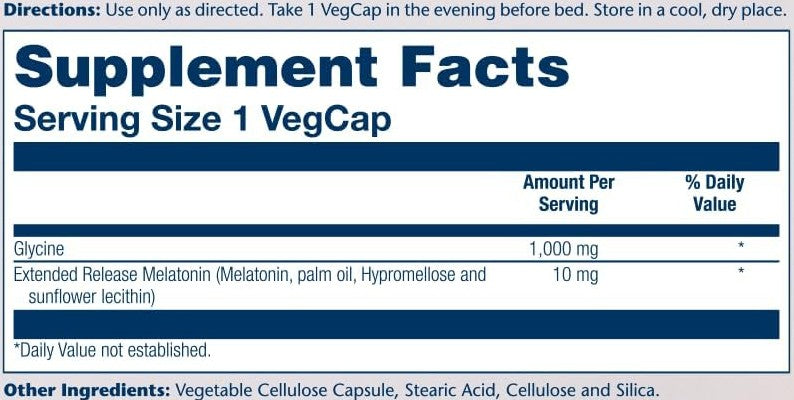 ER Melatonin with Glycine Capsules by Solaray