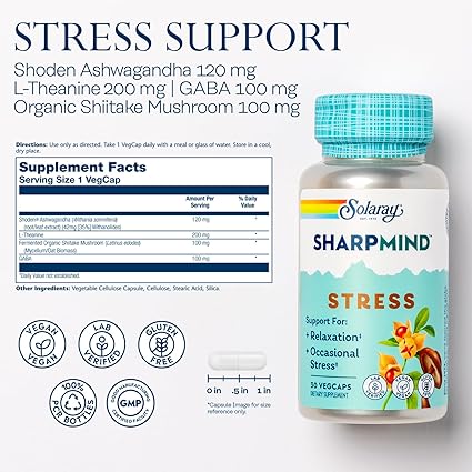 Sharpmind Stress Formula Capsules by Solaray
