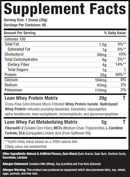 Lean Whey Protein 5lb Vanilla Ice Cream by Muscle Sport