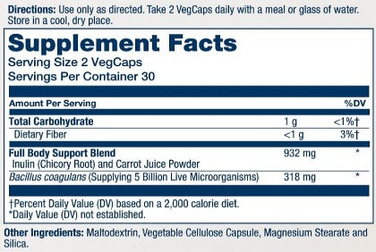 Bacillus Coagulans Probiotic Capsules by Solaray