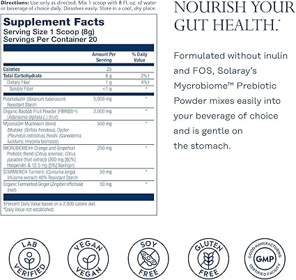 Prebiotic Powder Unflavored by Solaray