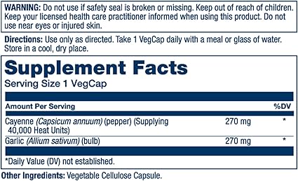 Cayenne Garlic Capsules by Solaray