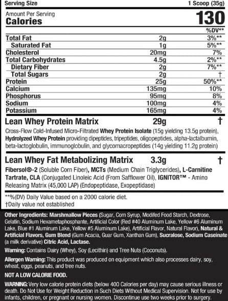 Lean Whey Protein 5lb Lean Charms by Muscle Sport