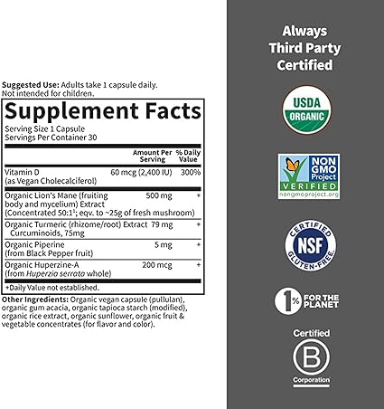 Brain Health Capsules by Garden of Life