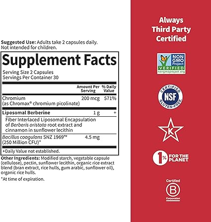 Liposomal Berberine Capsules by Garden of Life