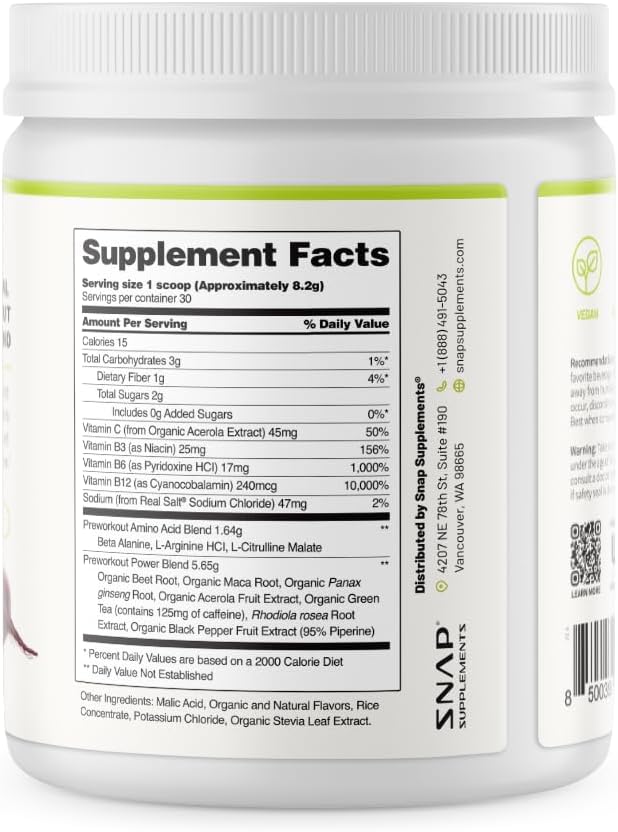 Nitric Oxide PreWorkout Mixed Berry by Snap Supplements