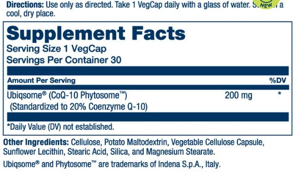CoQ-10 Phytosome 200mg Capsules by Solaray