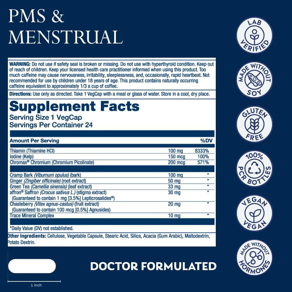 Her Life Stages PMS & Menstrual Capsules by Solaray