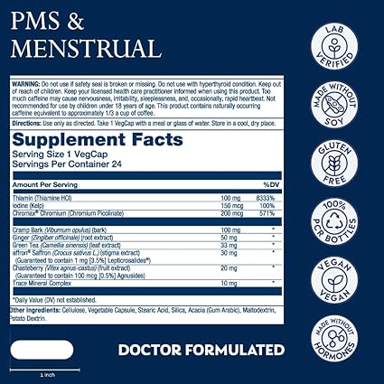 Her Life Stages PMS & Menstrual Capsules by Solaray