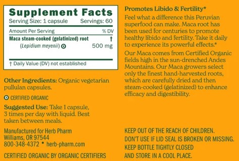 Maca Capsules by Herb Pharm