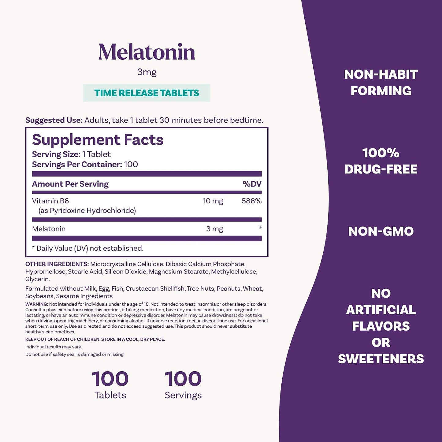 Melatonin 3mg Time Released Tablets by Natrol