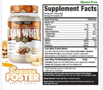 Lean Whey Banana Foster Waffle Sundae by Muscle Sport