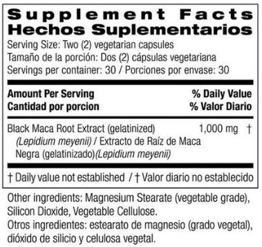 Gelatinized Black Maca Capsules by Bio Nutrition
