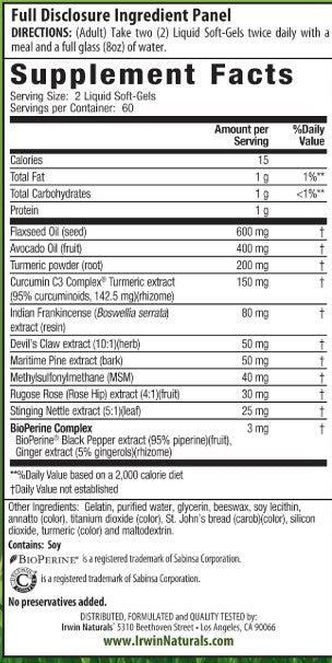 Turmeric+ Softgels by Irwin Naturals