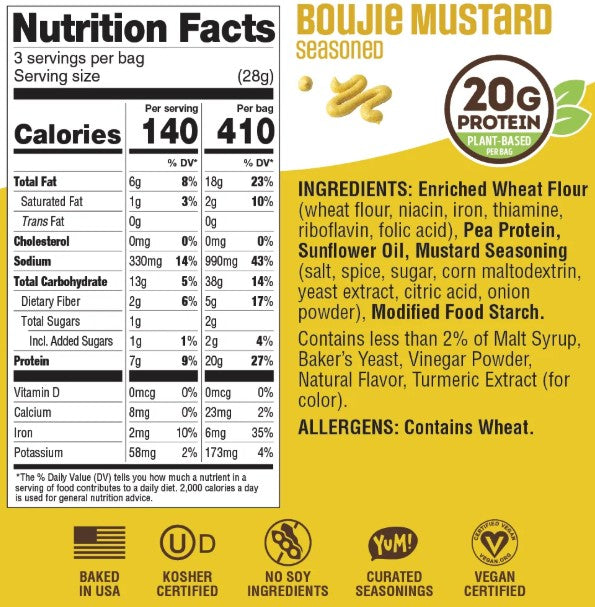 Fitzels Boujie Mustard Pretzels by Lenny& Larry's