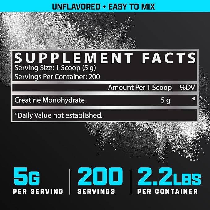 Creatine Monohydrate Unflavored 1000g Powder by Nutrex