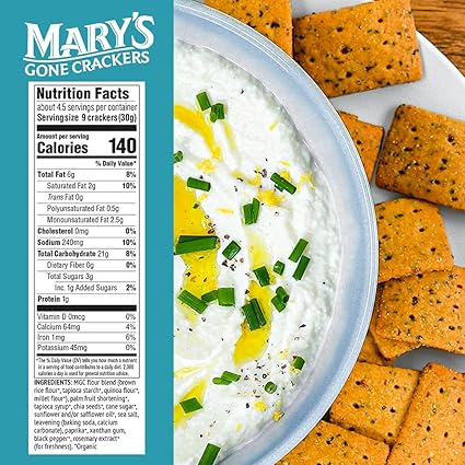 Real Thin Sea Salt Crackers by Mary's Gone Crackers